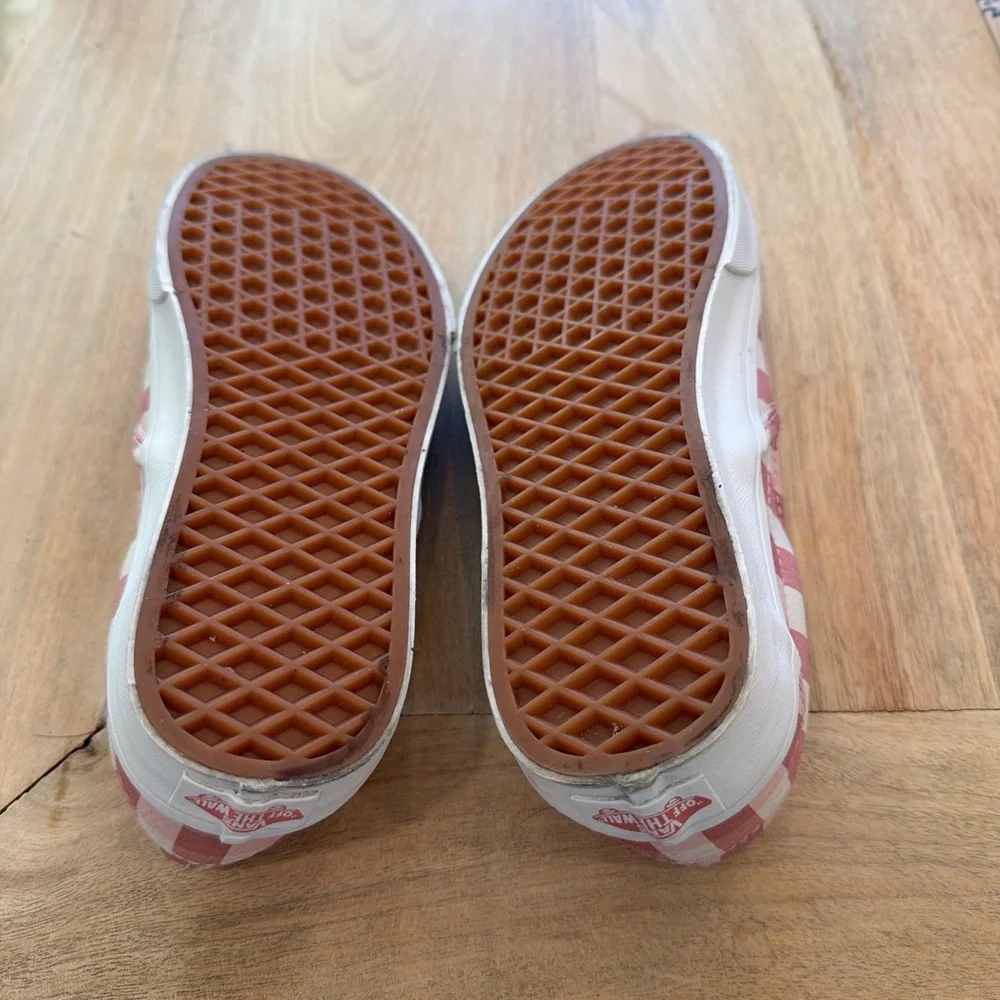 Vans Pink and White Checkered Slip-On Sneakers - Picture 2 of 4